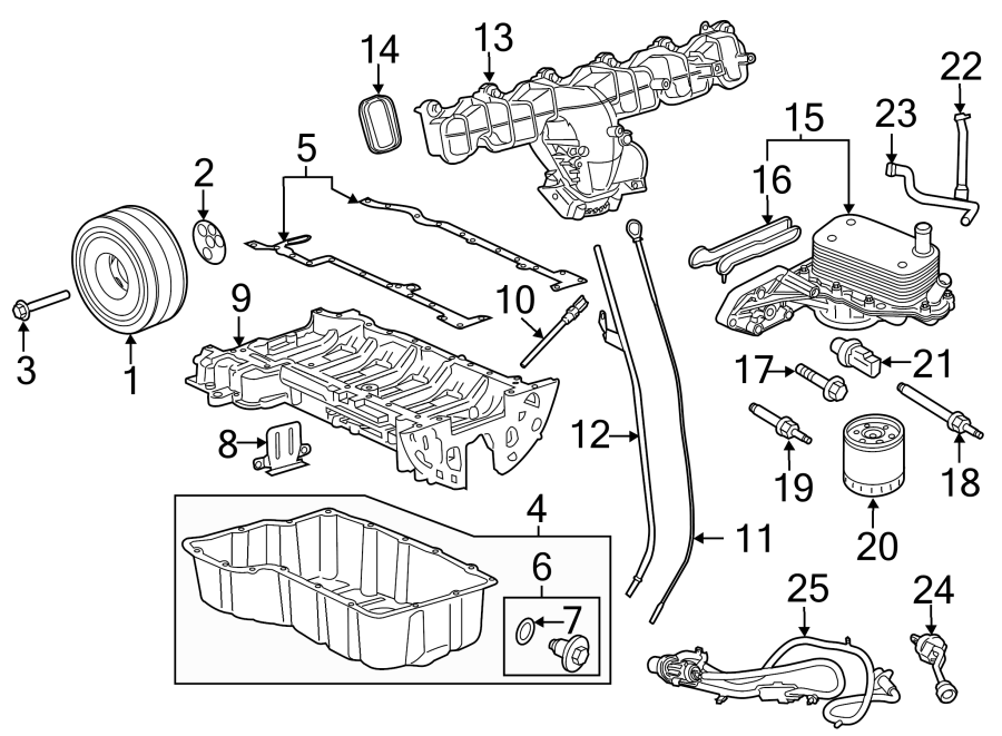 Diagram ENGINE PARTS. for your 2016 Lincoln MKZ Black Label Sedan  