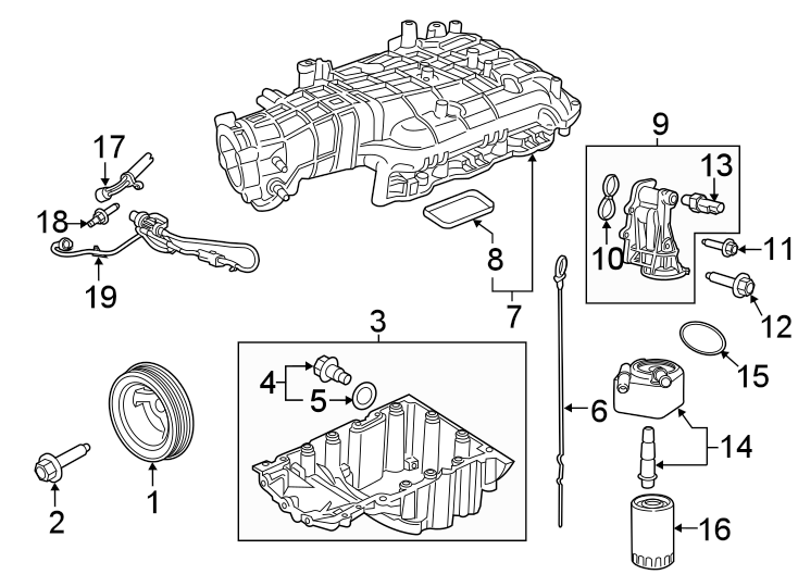 Diagram Engine parts. for your 2016 Lincoln MKZ Base Sedan  