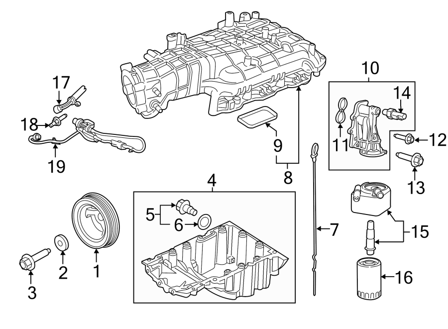 Diagram ENGINE PARTS. for your 2013 Ford Police Interceptor Utility 3.7L V6 A/T FWD Base Sport Utility 