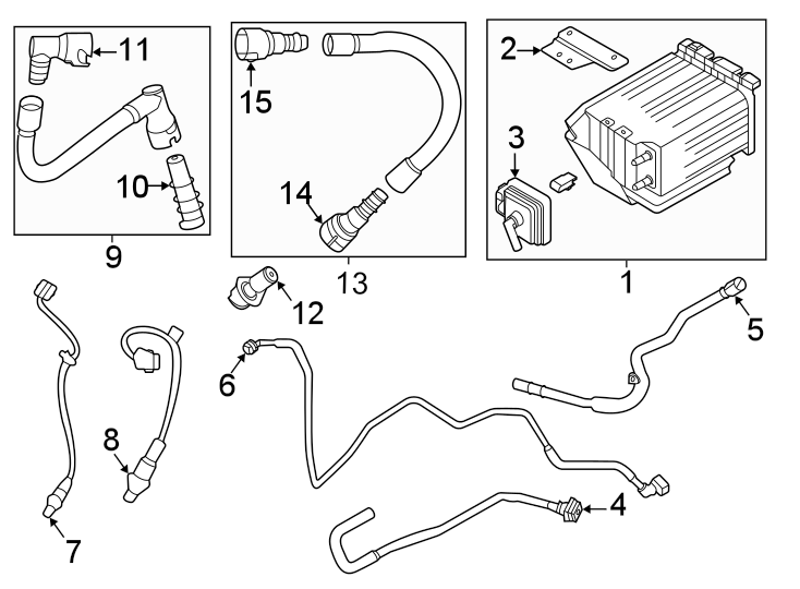 Diagram Emission system. Emission components. for your 2013 Lincoln MKZ   