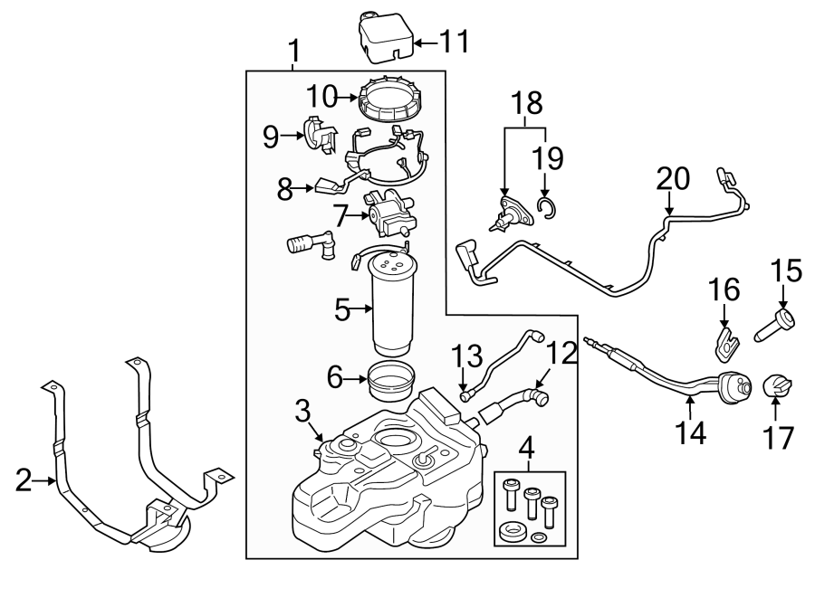 Diagram EMISSION SYSTEM. EMISSION COMPONENTS. for your 2017 Lincoln MKZ Reserve Sedan  