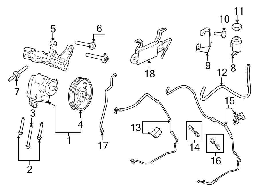 Diagram STEERING GEAR & LINKAGE. PUMP & HOSES. for your 2020 Ford Transit-250   