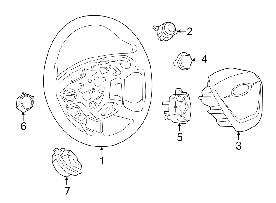 Diagram STEERING WHEEL & TRIM. for your 2007 Lincoln MKZ   