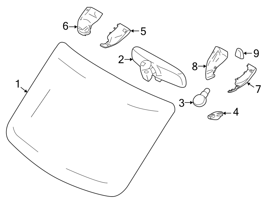 Diagram WINDSHIELD. GLASS. for your Ford Transit-350  