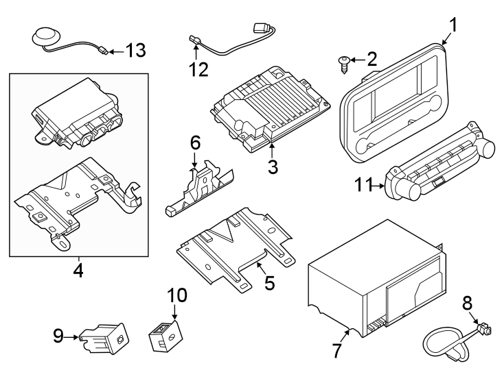 Diagram INSTRUMENT PANEL. SOUND SYSTEM. for your Ford Transit-350 HD  