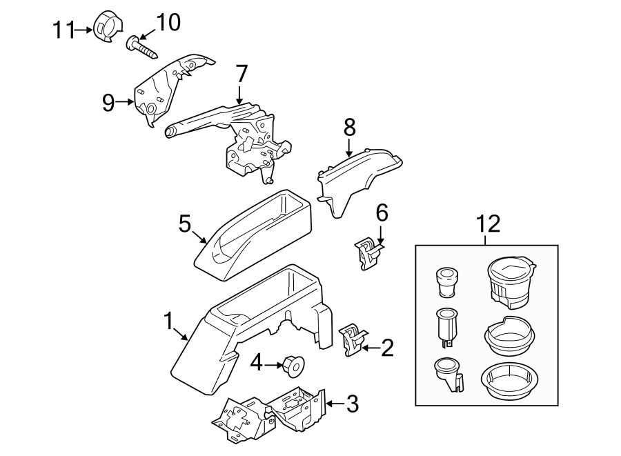 Diagram CONSOLE. for your 2009 Lincoln MKZ   