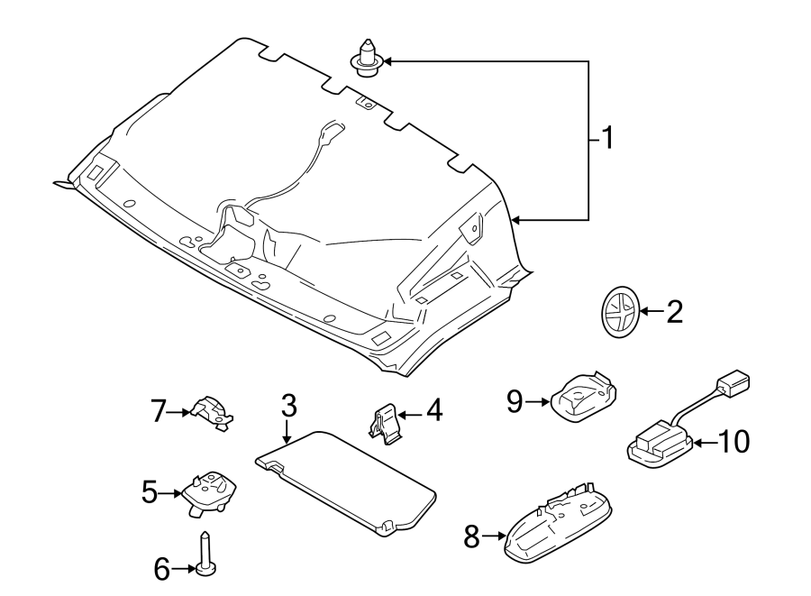 Diagram INTERIOR TRIM. for your 2017 Ford Transit-350 3.5L EcoBoost V6 A/T XL Standard Passenger Van 