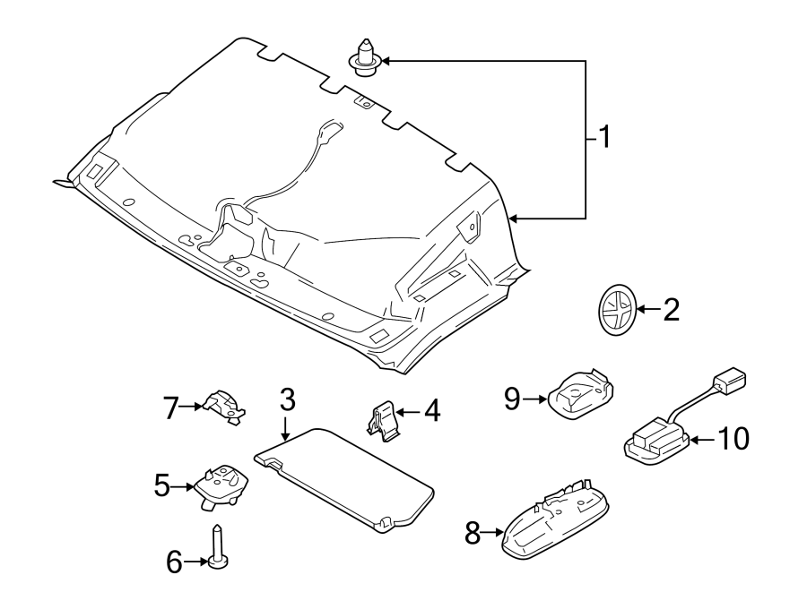 Diagram INTERIOR TRIM. for your 2017 Ford Transit-350 3.5L EcoBoost V6 A/T XL Standard Passenger Van 