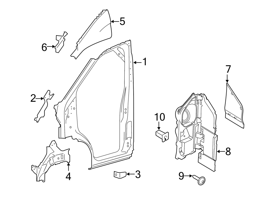 Diagram PILLARS. ROCKER & FLOOR. APERTURE PANEL. for your 2009 Lincoln MKZ   