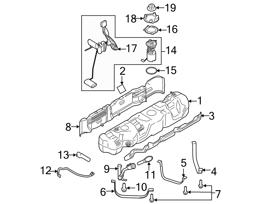 Diagram FUEL SYSTEM COMPONENTS. for your 2009 Lincoln MKZ   