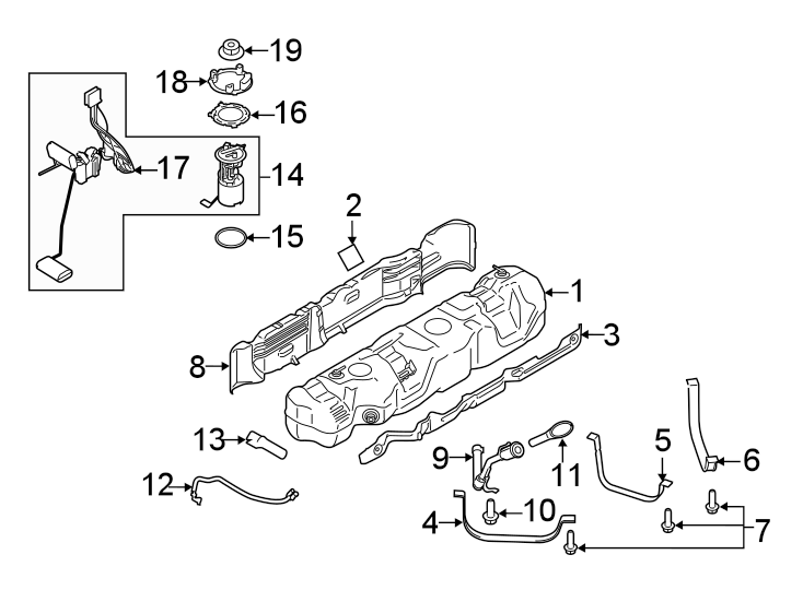 Diagram FUEL SYSTEM COMPONENTS. for your 2002 Ford F-450 Super Duty   