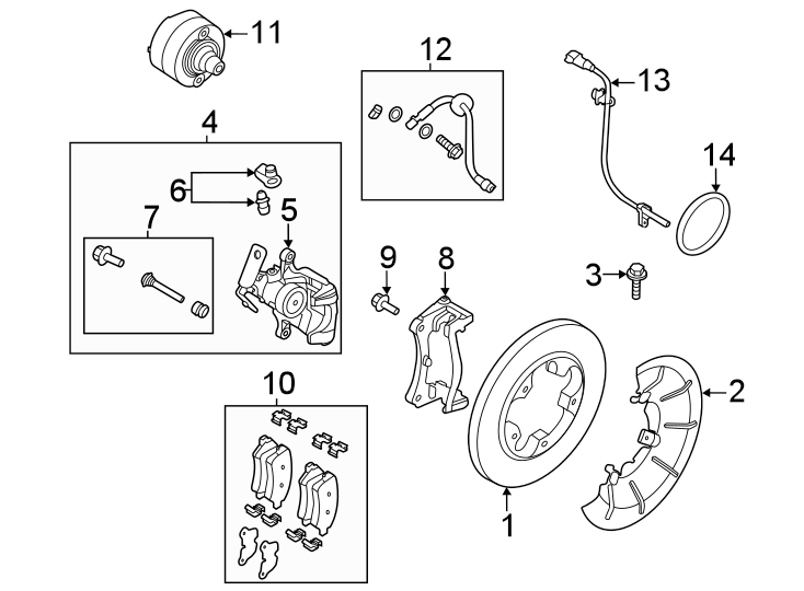 Diagram REAR SUSPENSION. BRAKE COMPONENTS. for your 2003 Ford F-150 5.4L Triton V8 A/T 4WD Lariat Crew Cab Pickup Fleetside 