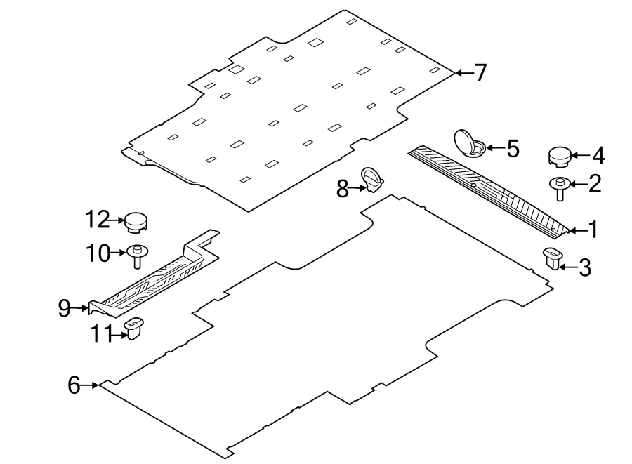 Diagram REAR BODY & FLOOR. INTERIOR TRIM. for your Ford Transit-350  