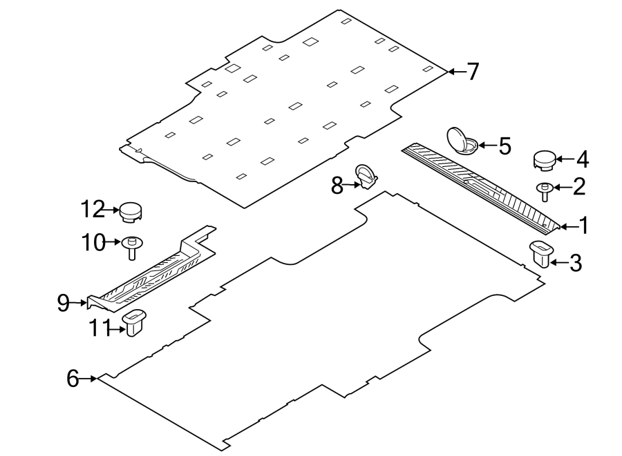 Diagram REAR BODY & FLOOR. INTERIOR TRIM. for your Ford Transit-350 HD  