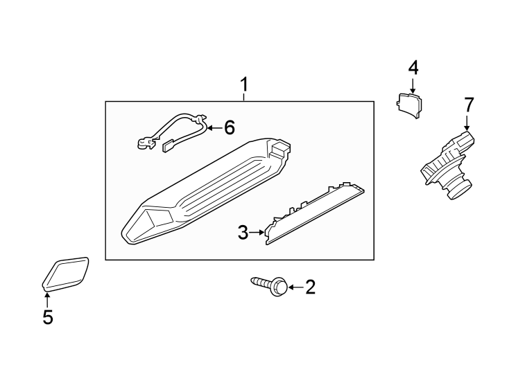 Diagram REAR LAMPS. HIGH MOUNT LAMPS. for your 1994 Ford F-150   