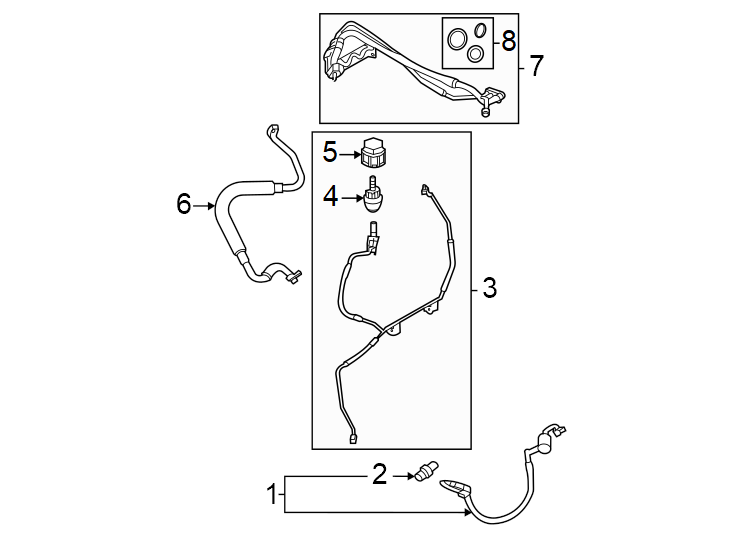 Diagram Air conditioner & heater. Compressor & lines. Condenser. for your 2007 Ford Ranger   