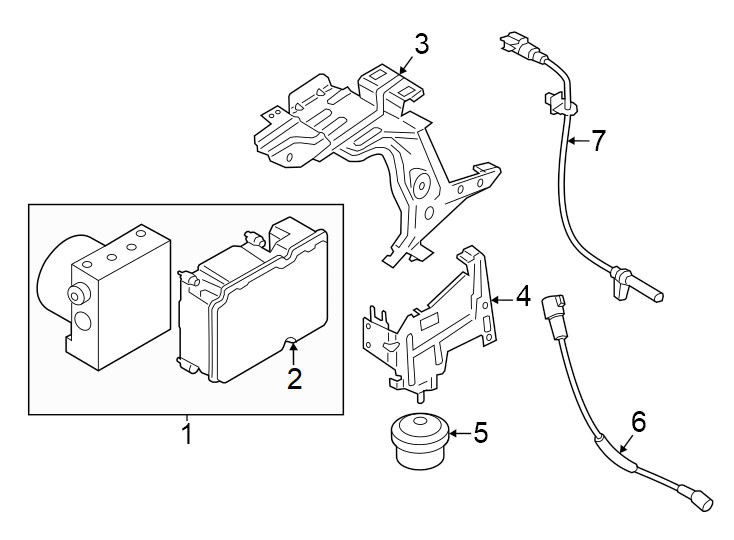 Diagram Abs components. for your 2017 Lincoln MKZ Black Label Hybrid Sedan  