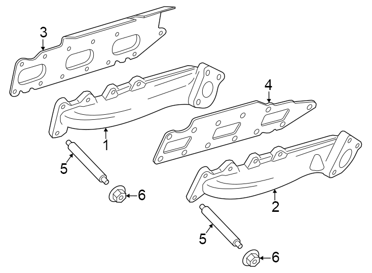 Diagram Exhaust system. Exhaust manifold. for your 2019 Lincoln MKZ Hybrid Sedan  