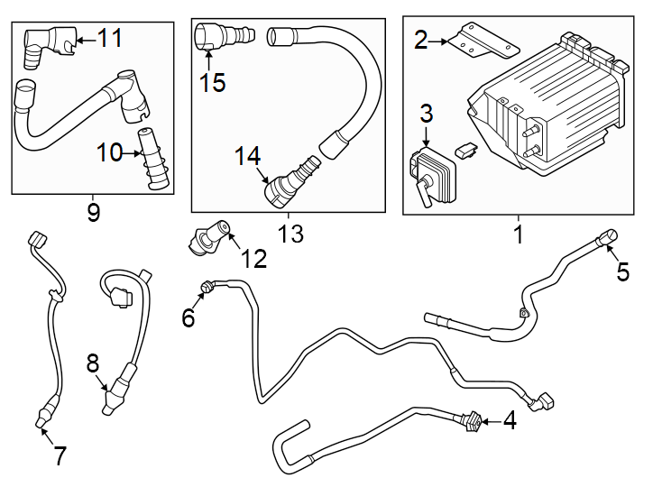 Diagram 3. 5 liter non turbo. Awd. Rwd. W/EXTENDED range. W/O extended range. for your 2015 Ford Fusion   