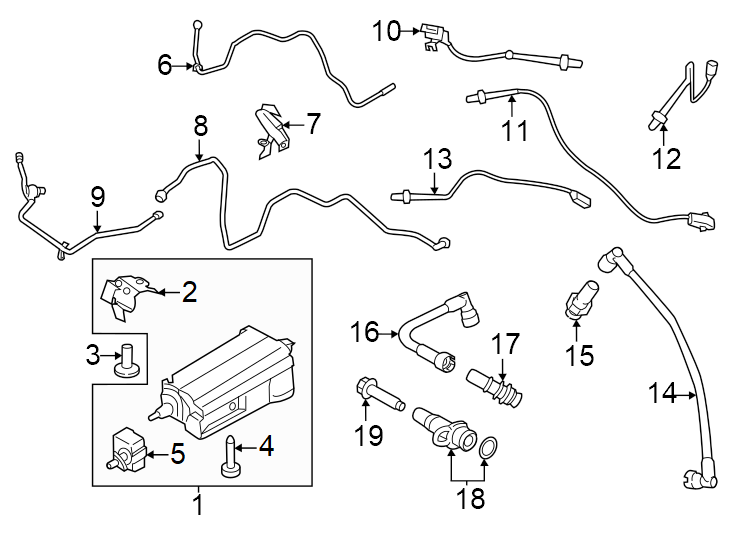 Diagram Emission system. Emission components. for your Lincoln MKZ  