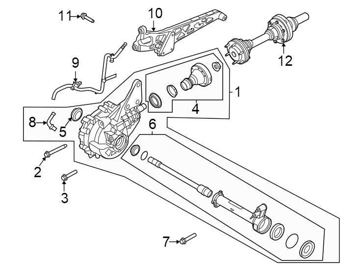 Diagram Front suspension. Front drive components. for your 2017 Ford F-150 5.0L V8 FLEX A/T RWD SSV Crew Cab Pickup Fleetside 