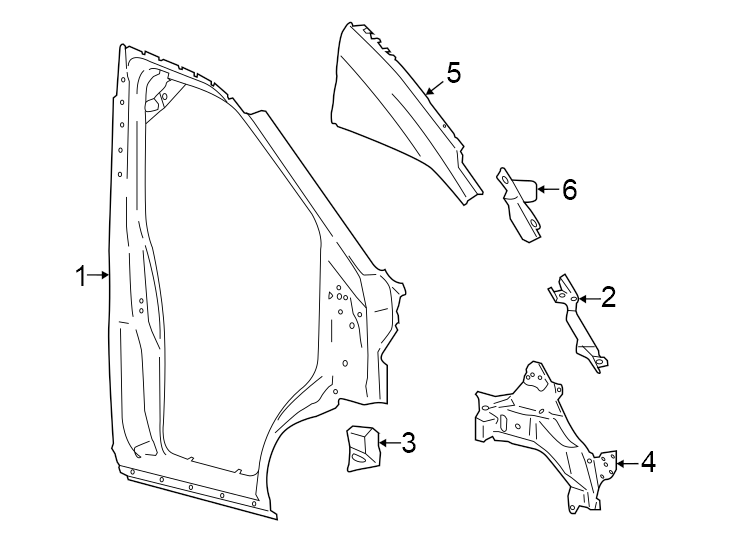 Pillars. Rocker & floor. Aperture panel. Diagram