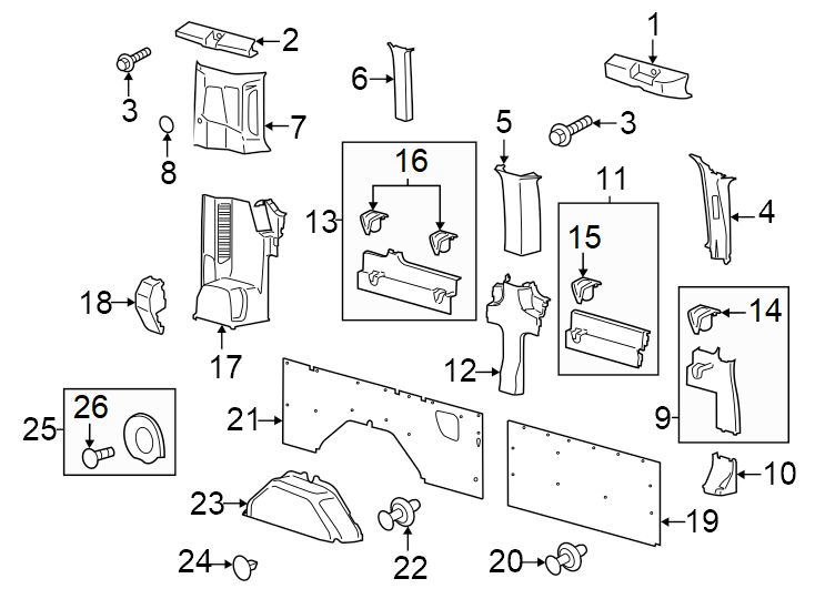 Diagram 148"WB. Center. Front. High roof. Low roof. Medium. Rear. W/O ext. W/O side door. W/WINDOW. for your Ford Transit-350  