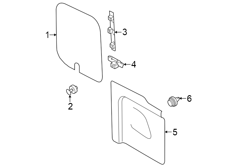 Diagram Back door. Interior trim. for your 2017 Lincoln MKZ Premiere Sedan  