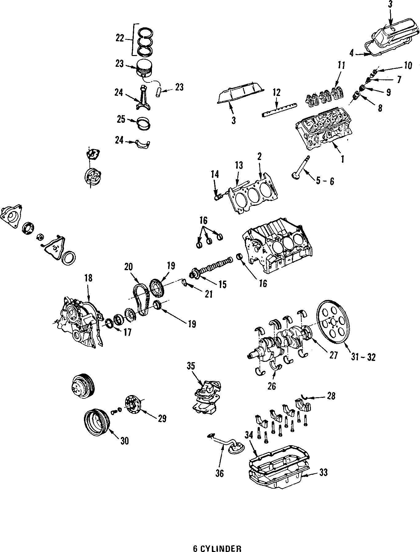 30CAMSHAFT & TIMING. CRANKSHAFT & BEARINGS. CYLINDER HEAD & VALVES. LUBRICATION. MOUNTS. PISTONS. RINGS & BEARINGS.https://images.simplepart.com/images/parts/motor/fullsize/MGP030.png