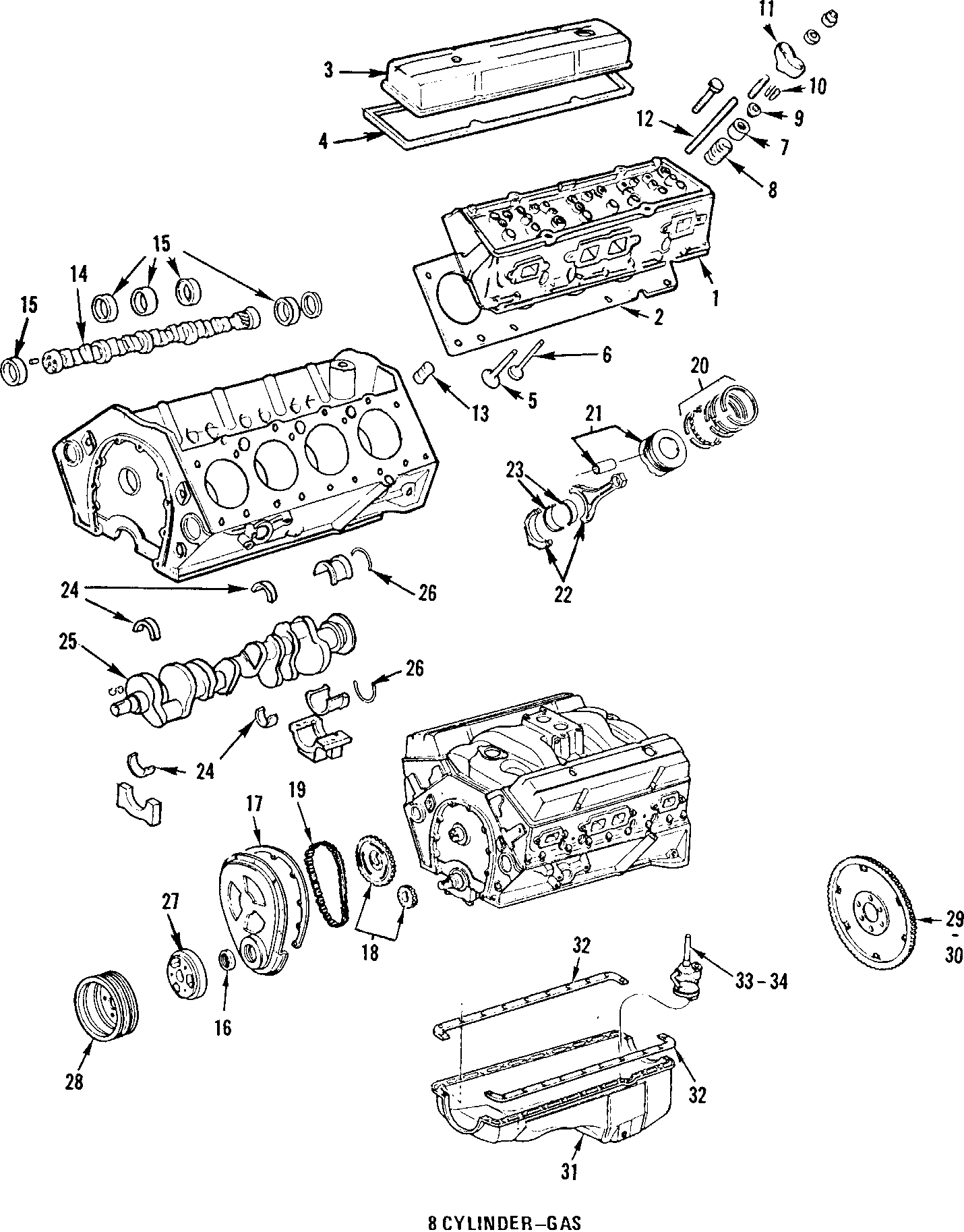 Diagram CAMSHAFT & TIMING. CRANKSHAFT & BEARINGS. CYLINDER HEAD & VALVES. LUBRICATION. MOUNTS. PISTONS. RINGS & BEARINGS. for your 2005 Chevrolet Silverado 2500 HD Base Crew Cab Pickup Fleetside  