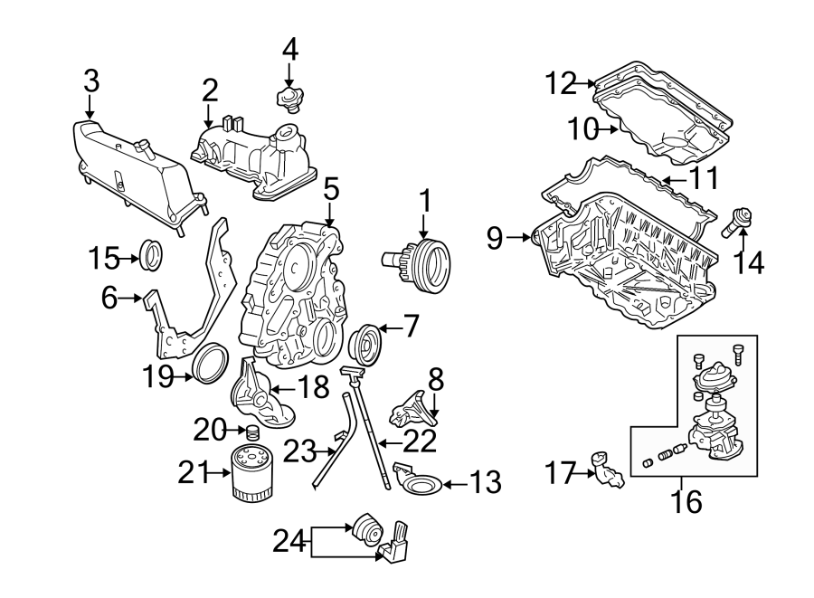 Diagram ENGINE PARTS. for your 2008 Lincoln MKZ   