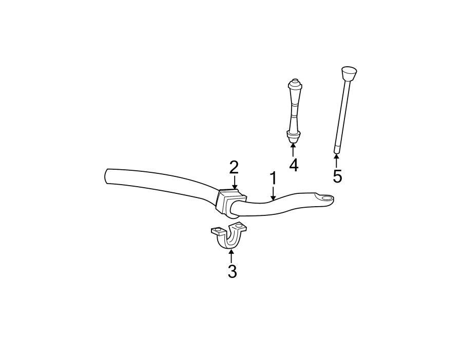 Diagram FRONT SUSPENSION. STABILIZER BAR & COMPONENTS. for your 1998 Ford F-150 5.4L Triton V8 BI-FUEL A/T RWD XL Extended Cab Pickup Fleetside 