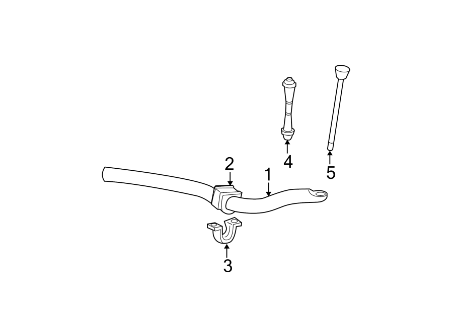 Diagram FRONT SUSPENSION. STABILIZER BAR & COMPONENTS. for your 1998 Ford F-150 5.4L Triton V8 M/T RWD Base Extended Cab Pickup Fleetside 