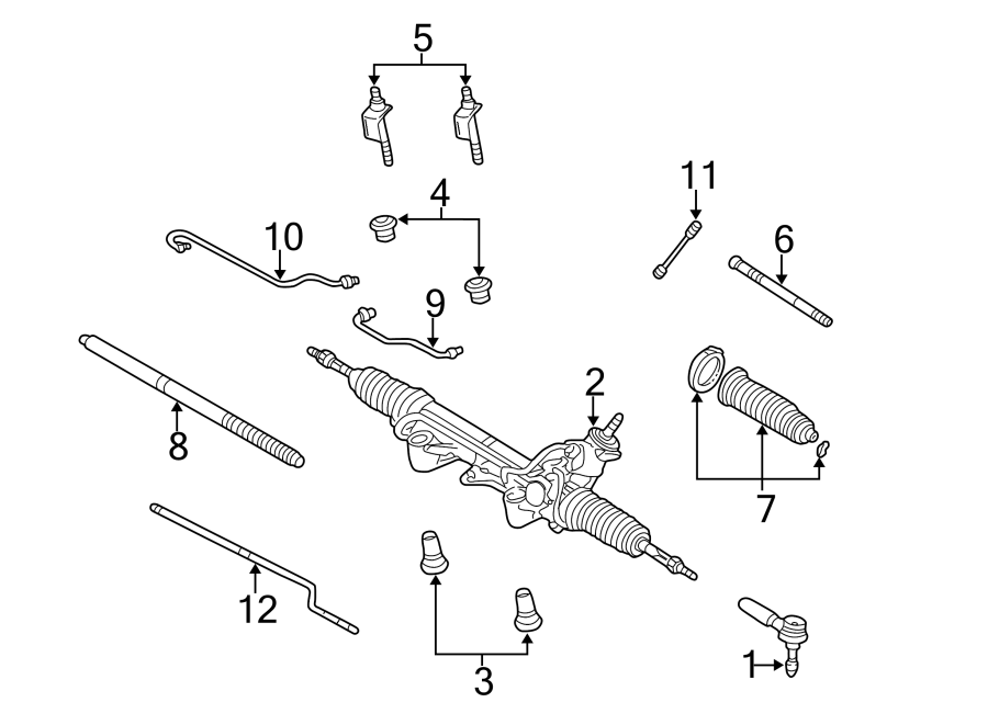 Diagram STEERING GEAR & LINKAGE. for your 2018 Ford F-250 Super Duty   