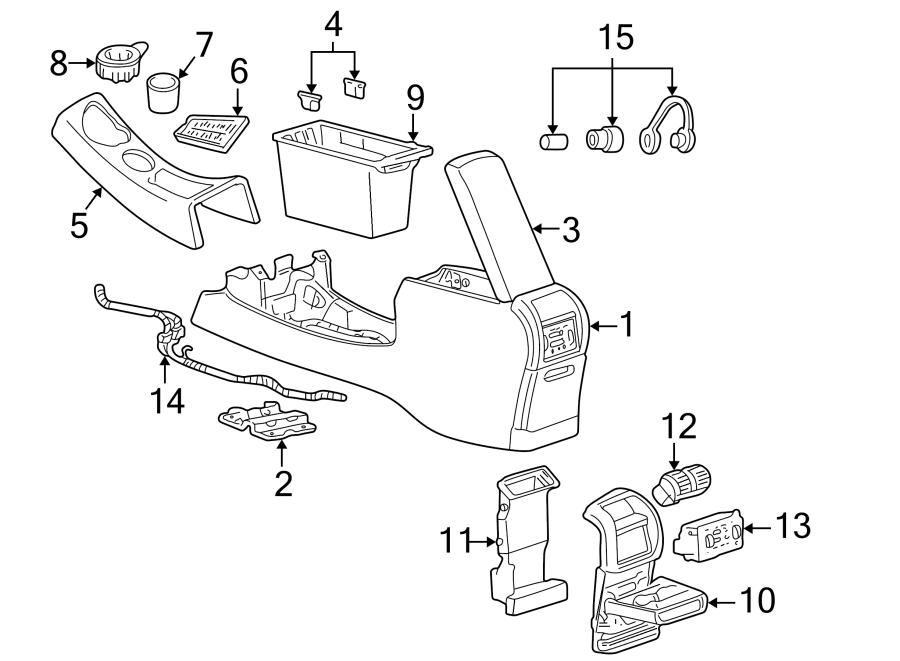 Diagram CENTER CONSOLE. for your Ford Explorer Sport Trac  