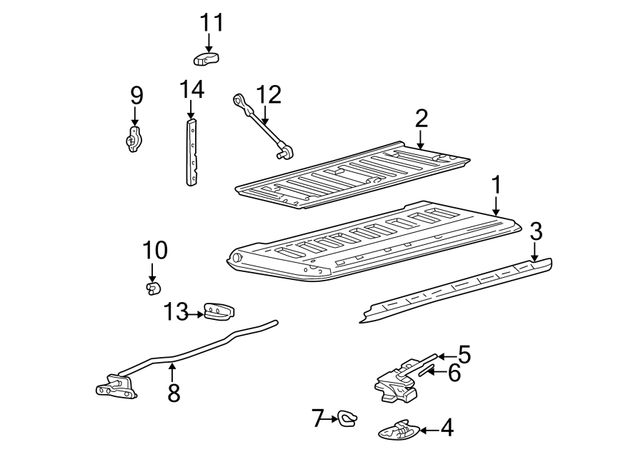 Diagram PICK UP BOX. for your 2018 Ford F-150 3.5L EcoBoost V6 A/T 4WD XLT Standard Cab Pickup Fleetside 