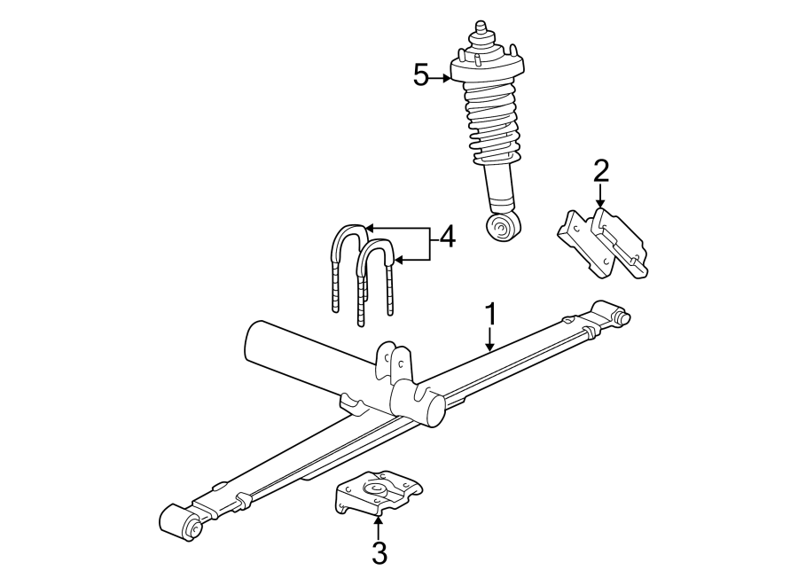 Diagram REAR SUSPENSION. SUSPENSION COMPONENTS. for your 1995 Ford Aspire   