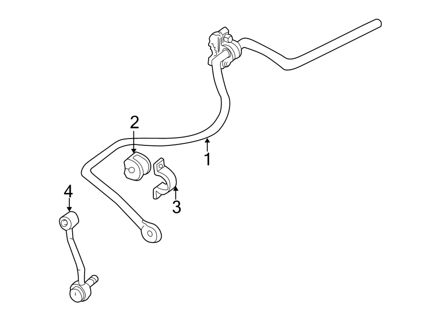 Diagram REAR SUSPENSION. STABILIZER BAR & COMPONENTS. for your 2002 Ford F-550 Super Duty   