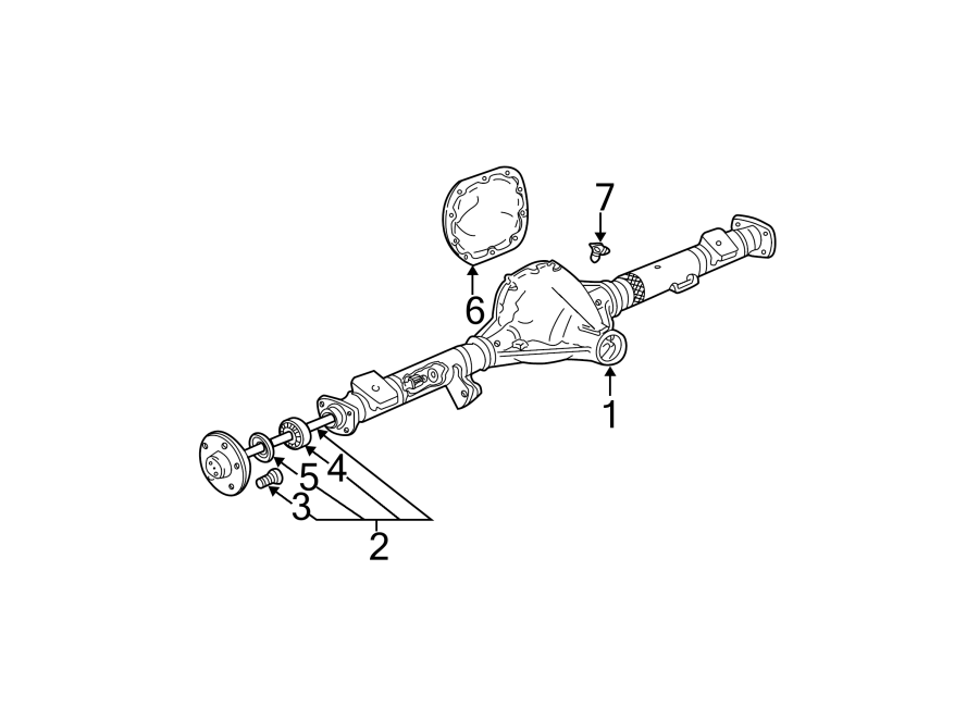 Diagram REAR SUSPENSION. AXLE HOUSING. for your 2021 Ford F-150 3.5L PowerBoost V6 FULL HYBRID EV-GAS (FHEV) A/T RWD Platinum Crew Cab Pickup Fleetside 