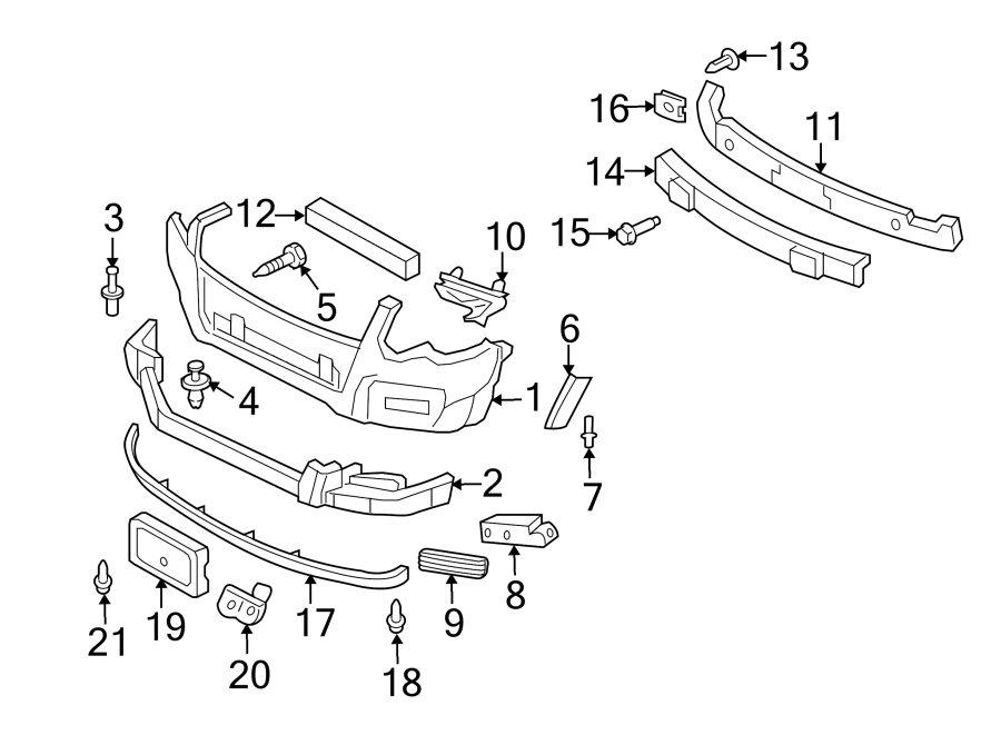 Diagram FRONT BUMPER. BUMPER & COMPONENTS. for your 2010 Lincoln MKZ   