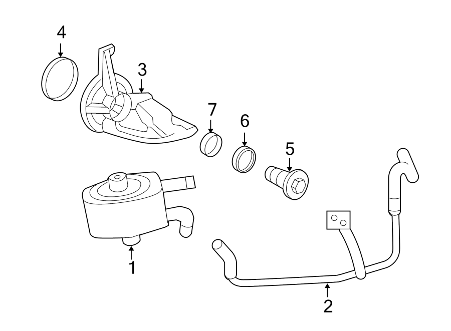 Diagram ENGINE OIL COOLER. for your 2008 Lincoln MKZ   