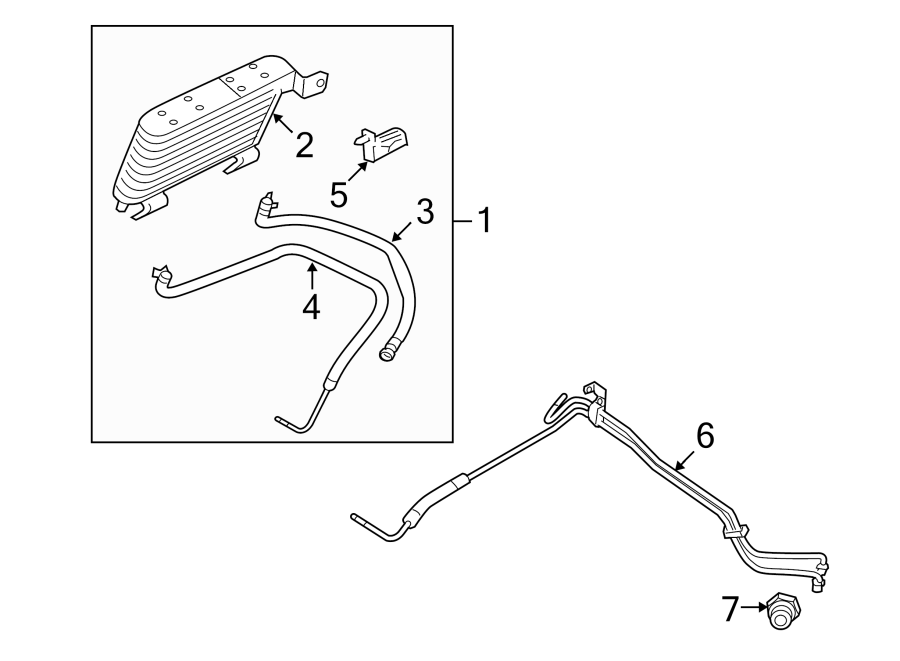 Diagram TRANS OIL COOLER. for your 2011 Ford Mustang   