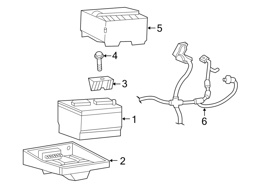 Diagram BATTERY. for your Ford