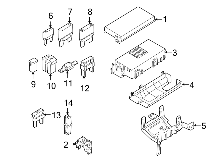 Diagram FUSE & RELAY. for your 1989 Ford Bronco   