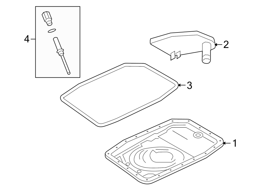 Diagram TRANSMISSION COMPONENTS. for your 2014 Lincoln MKZ Base Sedan  