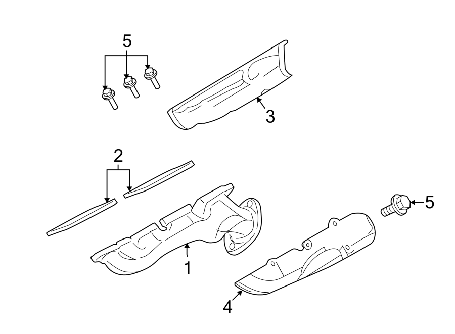 Diagram EXHAUST SYSTEM. MANIFOLD. for your 2016 Lincoln MKZ Base Sedan  