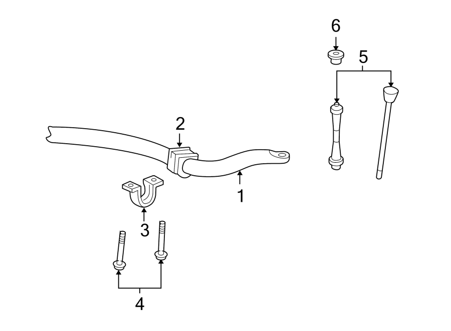 Diagram FRONT SUSPENSION. STABILIZER BAR & COMPONENTS. for your 2008 Lincoln MKZ   