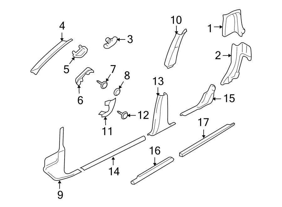 Diagram CAB. INTERIOR TRIM. for your 2010 Lincoln MKZ   