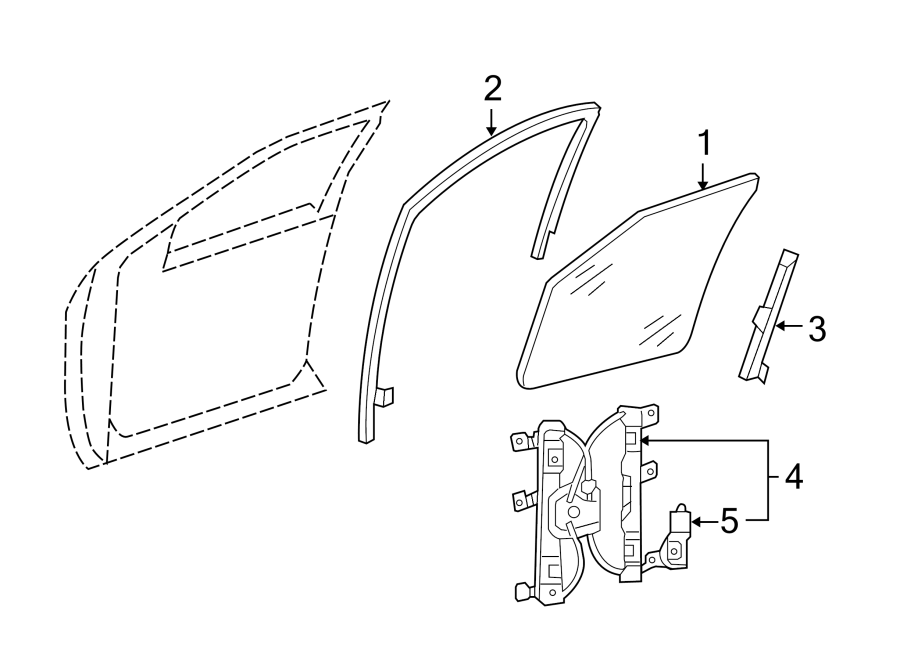 Diagram FRONT DOOR. GLASS & HARDWARE. for your Ford Explorer Sport Trac  