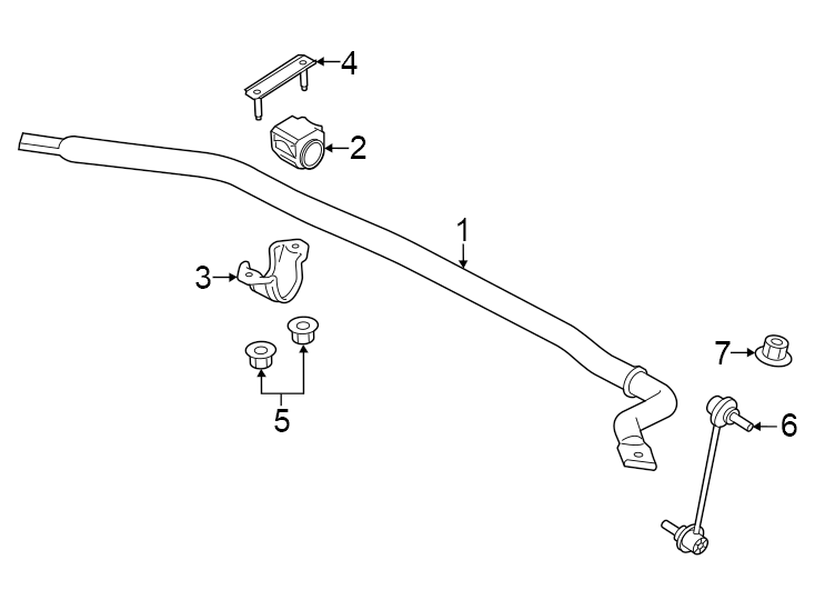 Diagram Front suspension. Stabilizer bar & components. for your 2017 Lincoln MKZ Premiere Sedan  